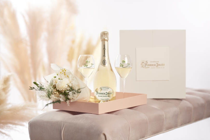 East Olivia and Perriet Jouet Champagne Gift Set on Display