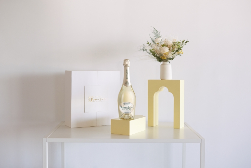 East Olivia and Perriet Jouet Champagne Gift Set on Display