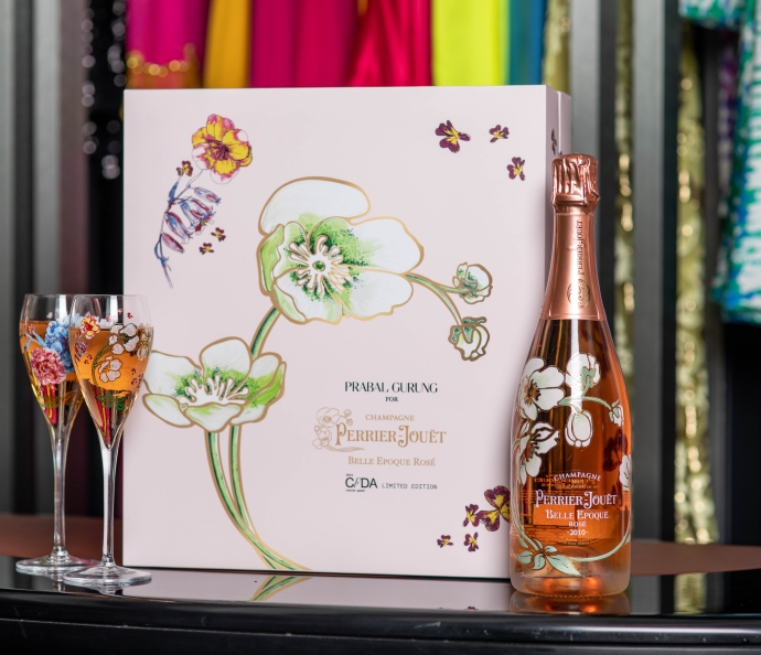 Maison Perrier-Jouët and Prabal Gurung collaboration champagne flutes 2