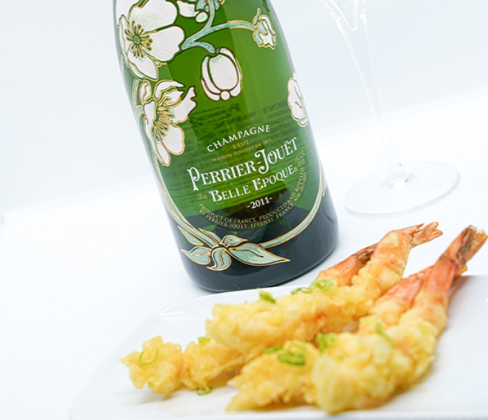 Tempura Shrimp with Yellowtail Handrolls