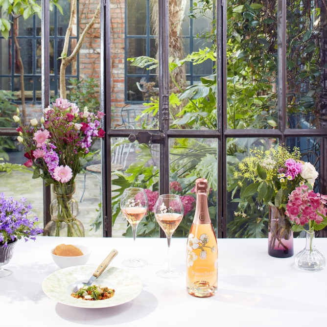 Pierre Gagnaire’s Girolle Mushrooms, Apricots, Fresh Almonds Recipe & Perrier-Jouët Belle Époque Rosé 2010